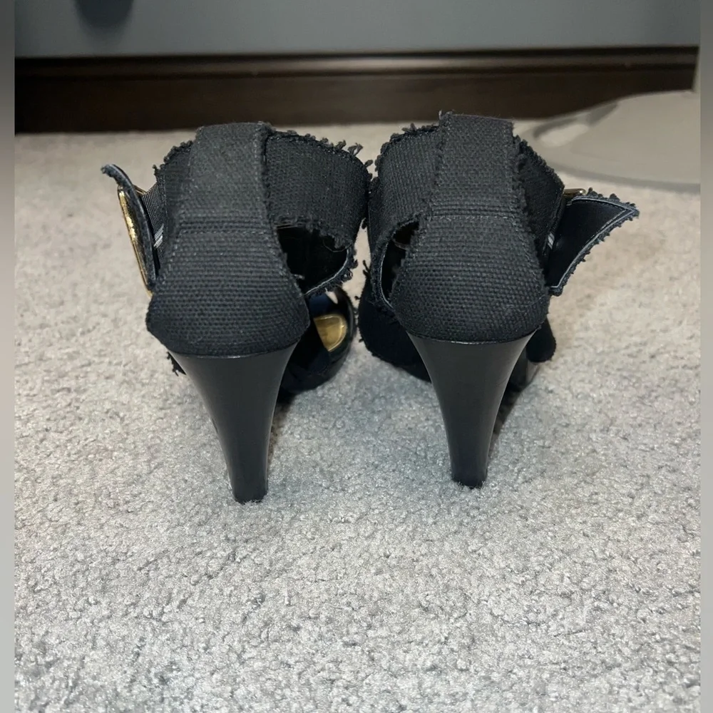 SOLD J. Crew Size 8 Women’s Agnyss Platform Sandal Elastic Fabric Open Toe Heel - Picture 8 of 14